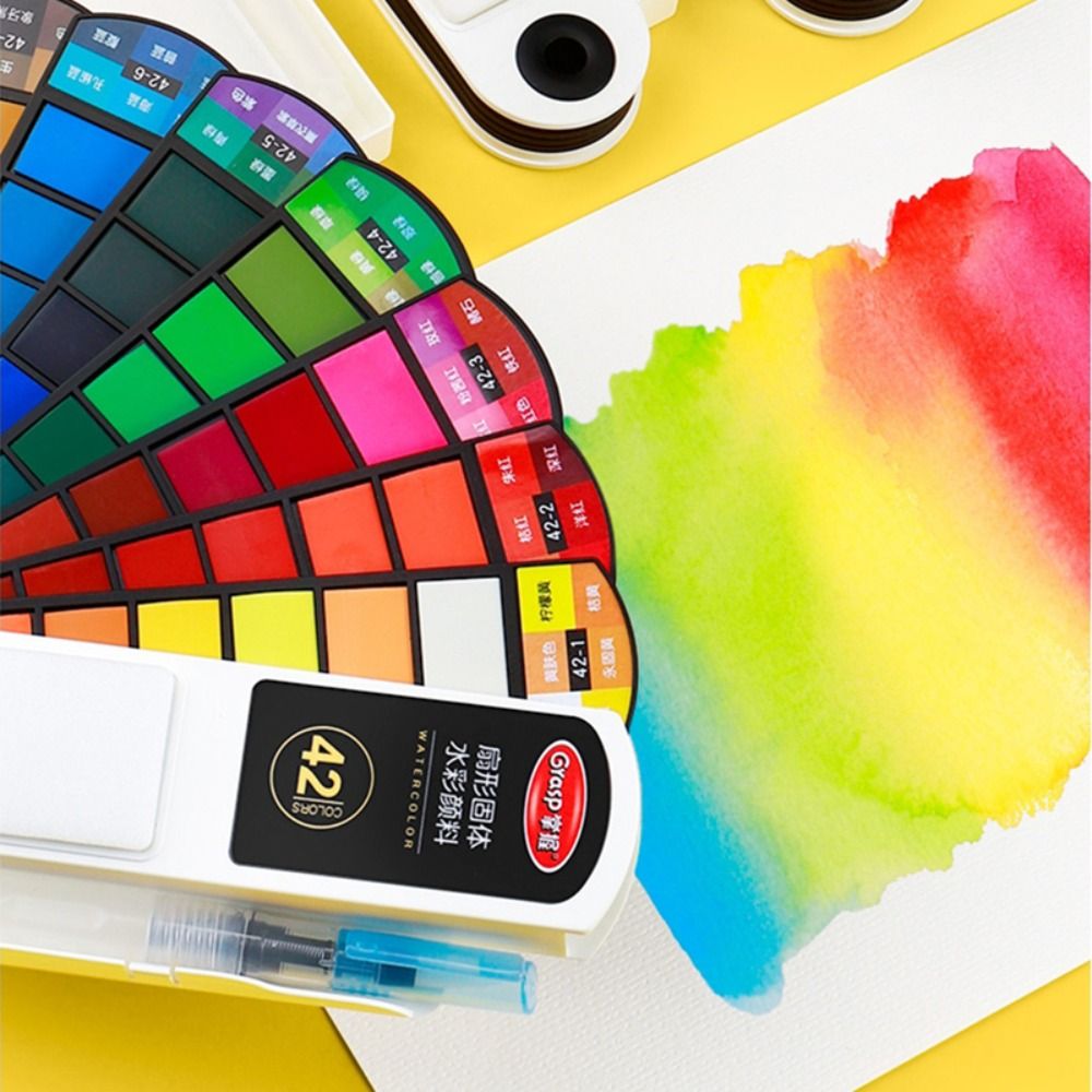 Watercolor Paint Set Solid Pigment - Conjunto de tintas de aguarela dobráveis