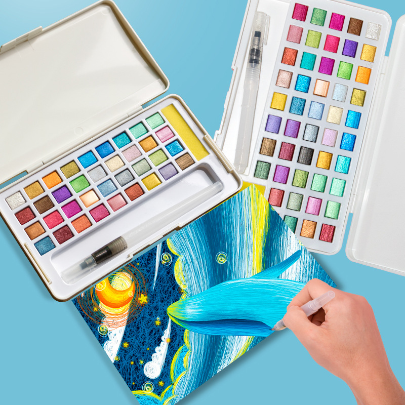 Watercolor Paint Set Solid Pigment - Conjunto de tinta aquarela sólida, pigmentos