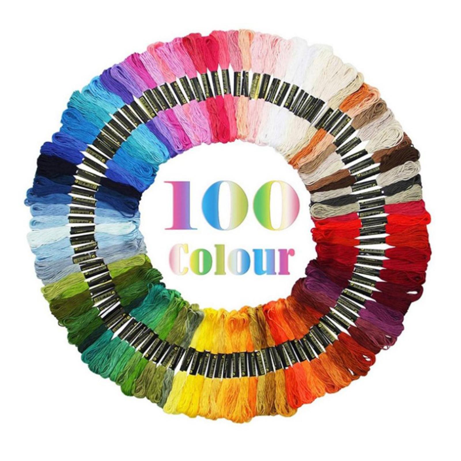 Cotton Embroidery Thread Skeins - Fio de Algodão para Bordado, 100
