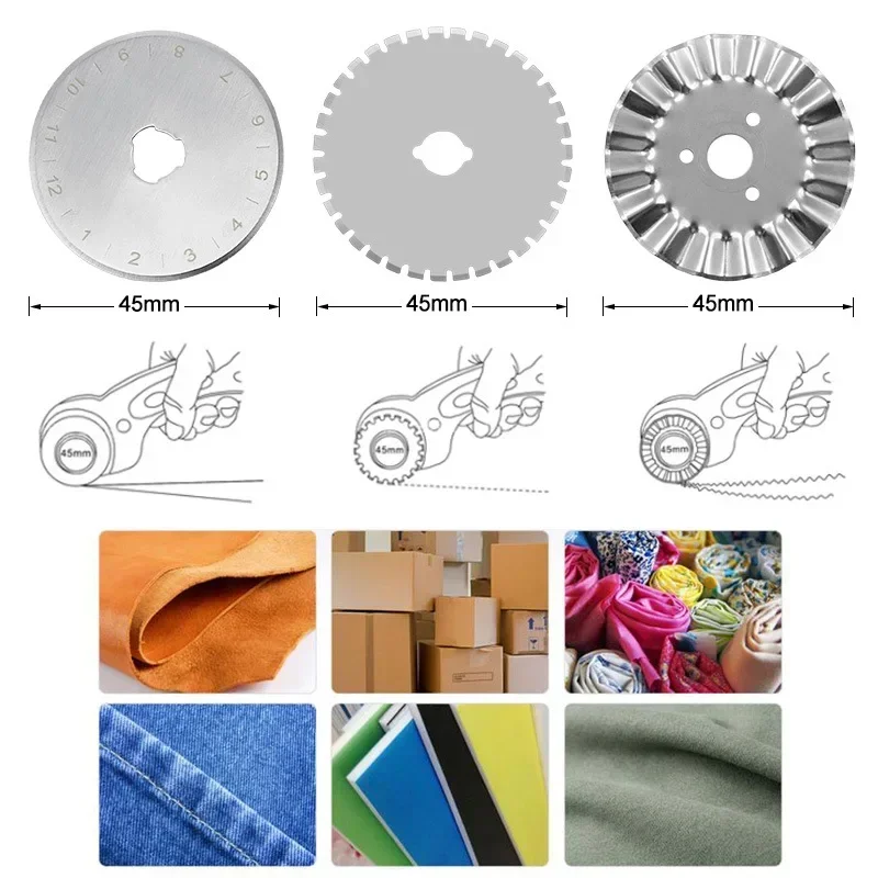 Rotary Cutter For Fabric 45Mm - Cortador Rotativo 45mm para Cartão, Papel,