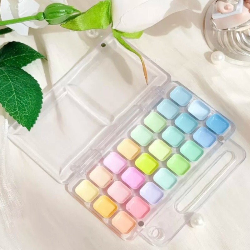 Watercolor Paint Set Solid Pigment - Pigmento de Aquarela Sólido Semi-Seco Opaco