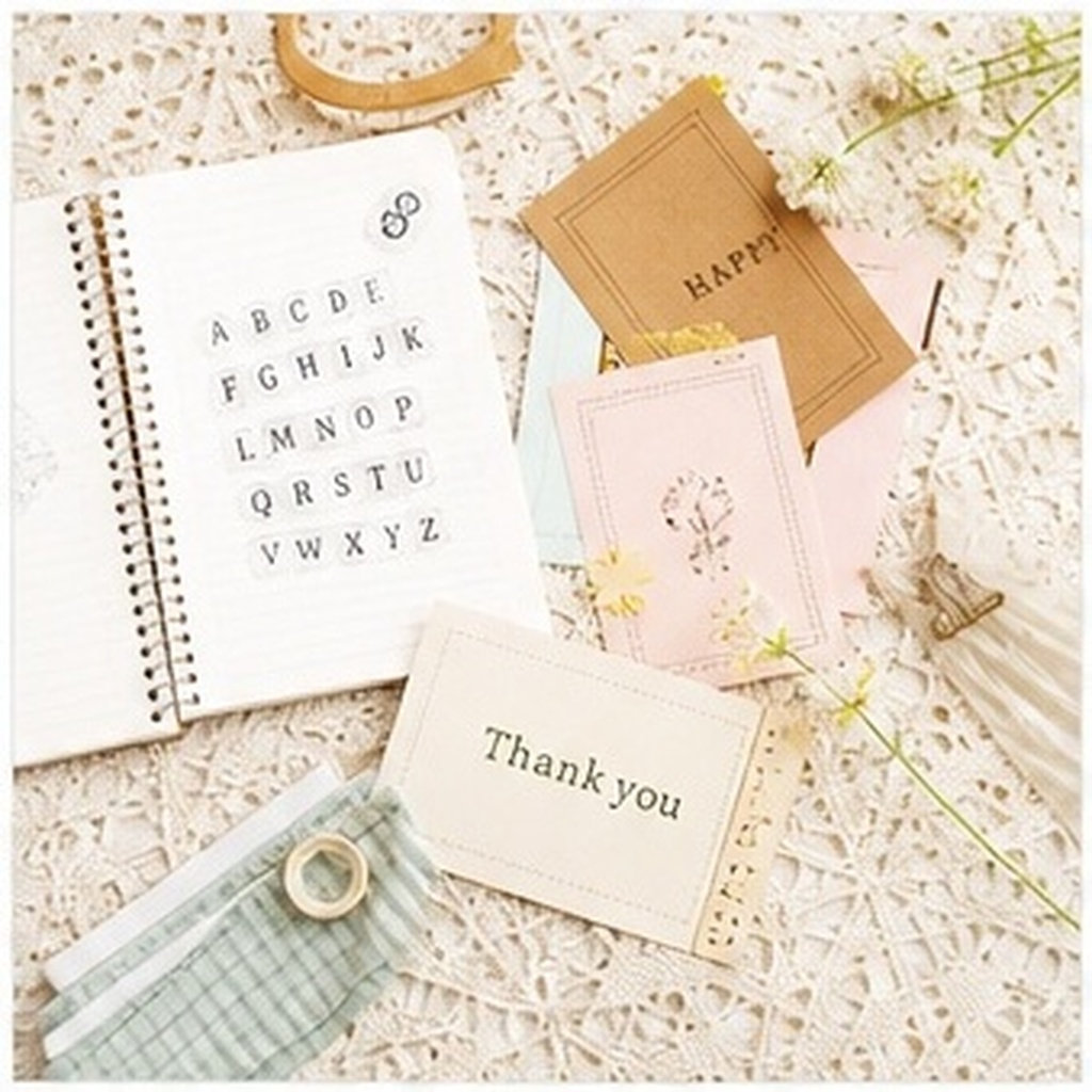 Clear Silicone Stamps For Card Making - 4 carimbos transparentes de silicone, com