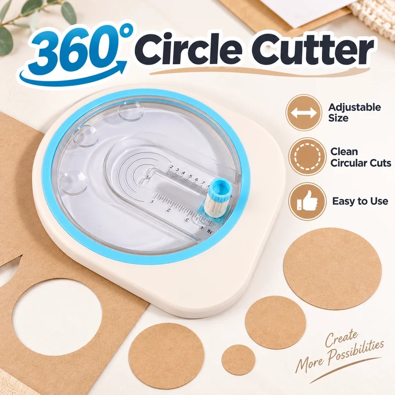 Scrapbooking - 360 ° Cortador de papel circular