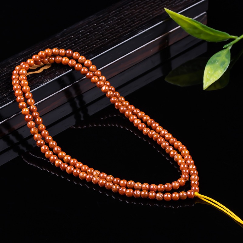 Beading - Colar de Contas de Jadeíte Vermelha