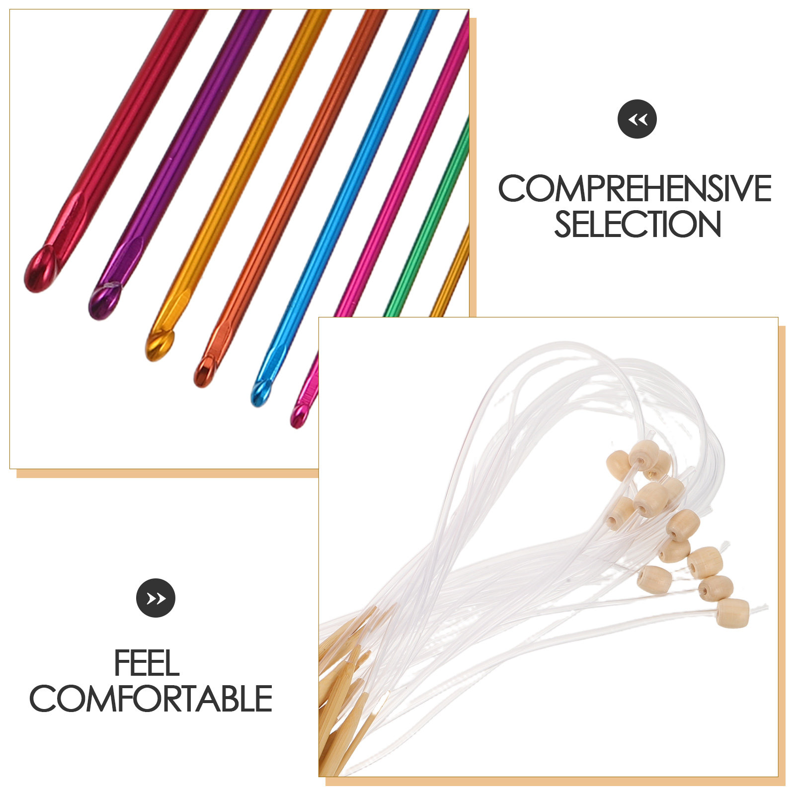 1 conjunto de agulhas de croch - Wooden Crochet Hooks Ergonomic Handle avaliação e preço