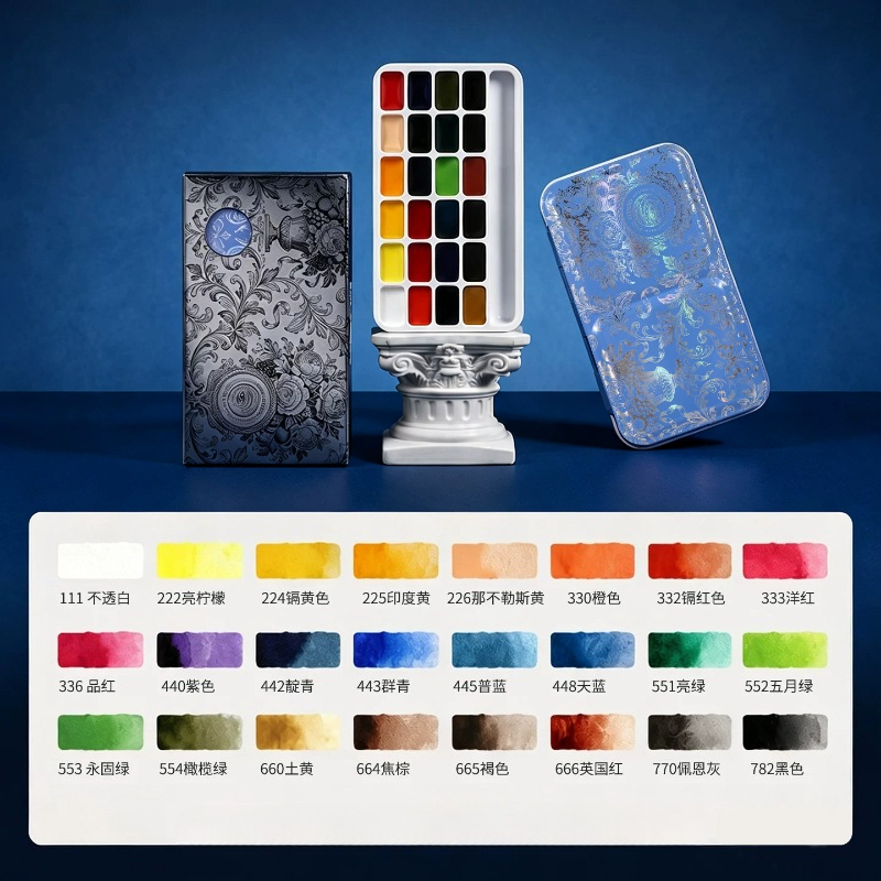 Conjunto de Tintas Aquarelávei - Watercolor Paint Set Solid Pigment avaliação e preço