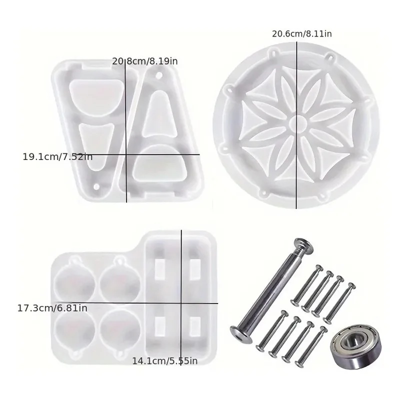 Conjunto de moldes de silicone - Silicone Epoxy Resin Molds Set avaliação e preço