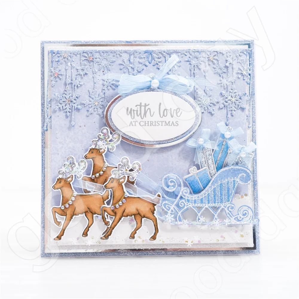 Novo natal elk floco de neve g - Clear Silicone Stamps For Card Making avaliação e preço