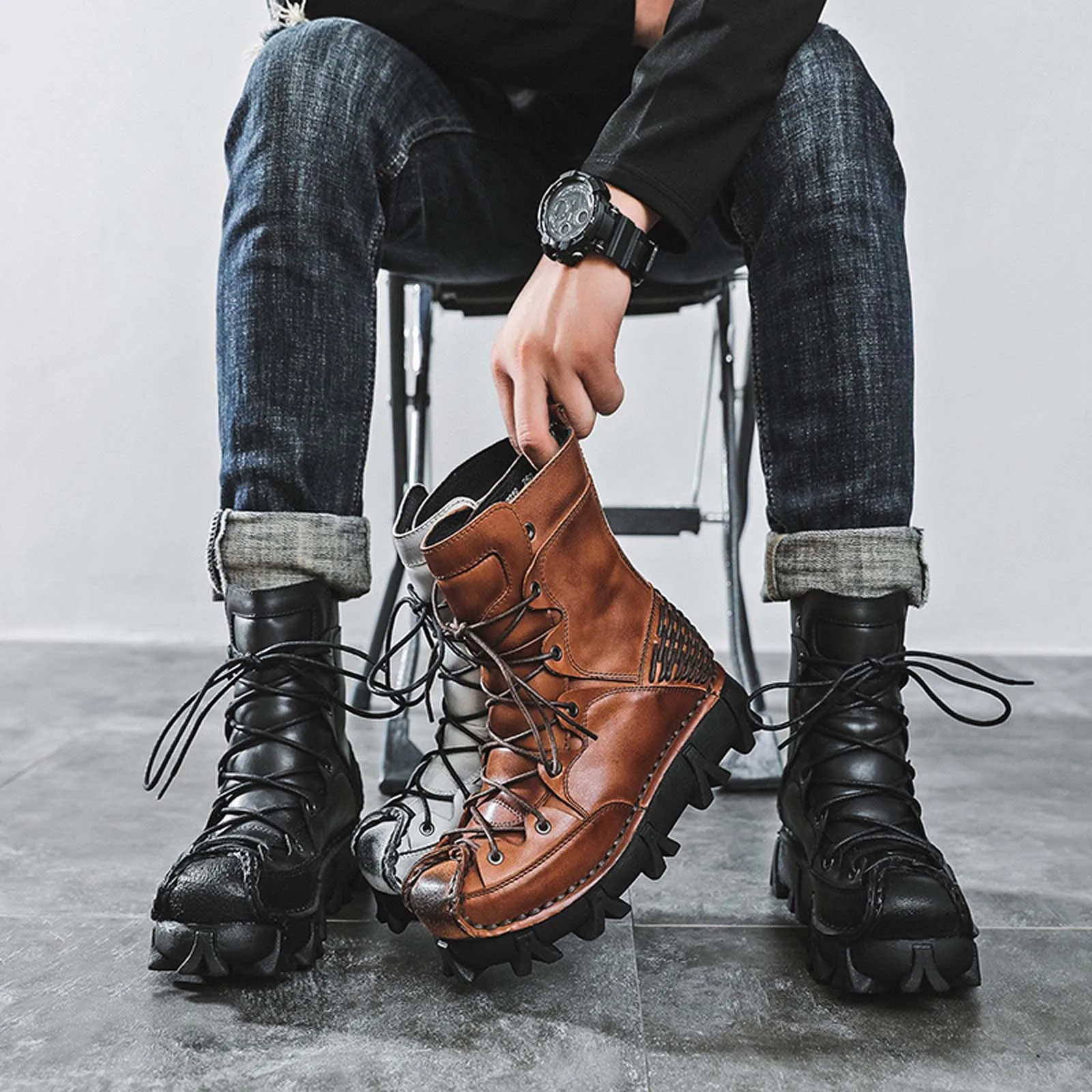 Botas de Motocicleta de Couro  - Craft Tools avaliação e preço