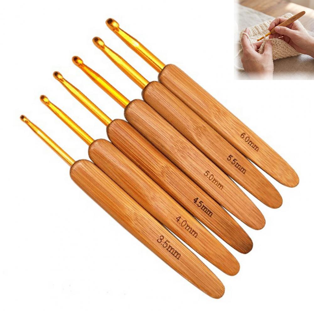 Conjunto de Agulhas de Crochê  - Wooden Crochet Hooks Ergonomic Handle avaliação e preço
