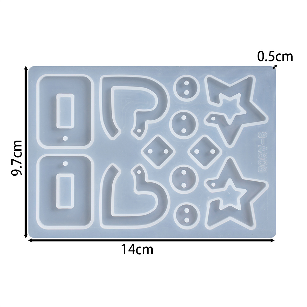 1 pçs/lote brincos geométricos - Silicone Epoxy Resin Molds Set avaliação e preço