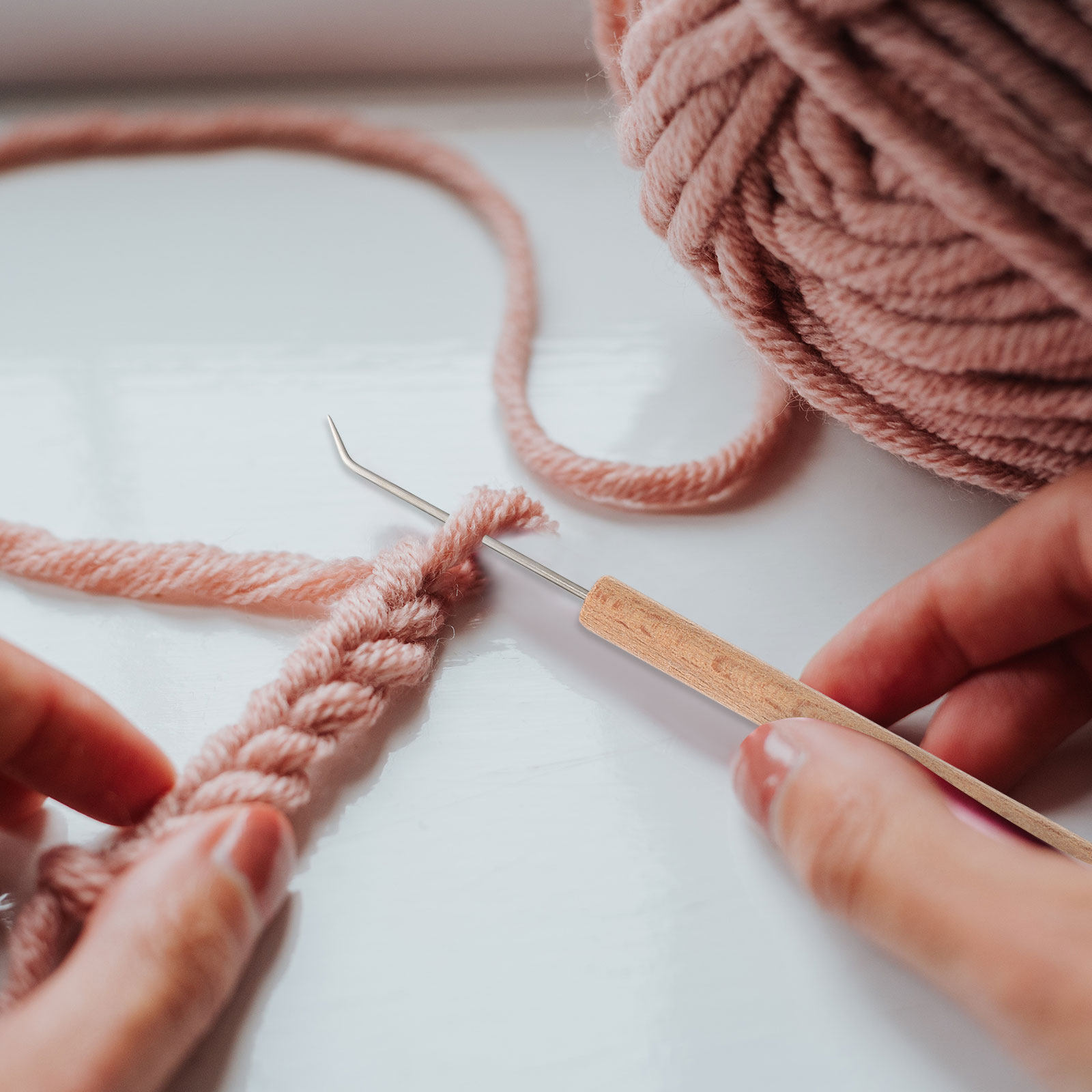 Agulhas de crochê com cabo de  - Wooden Crochet Hooks Ergonomic Handle avaliação e preço