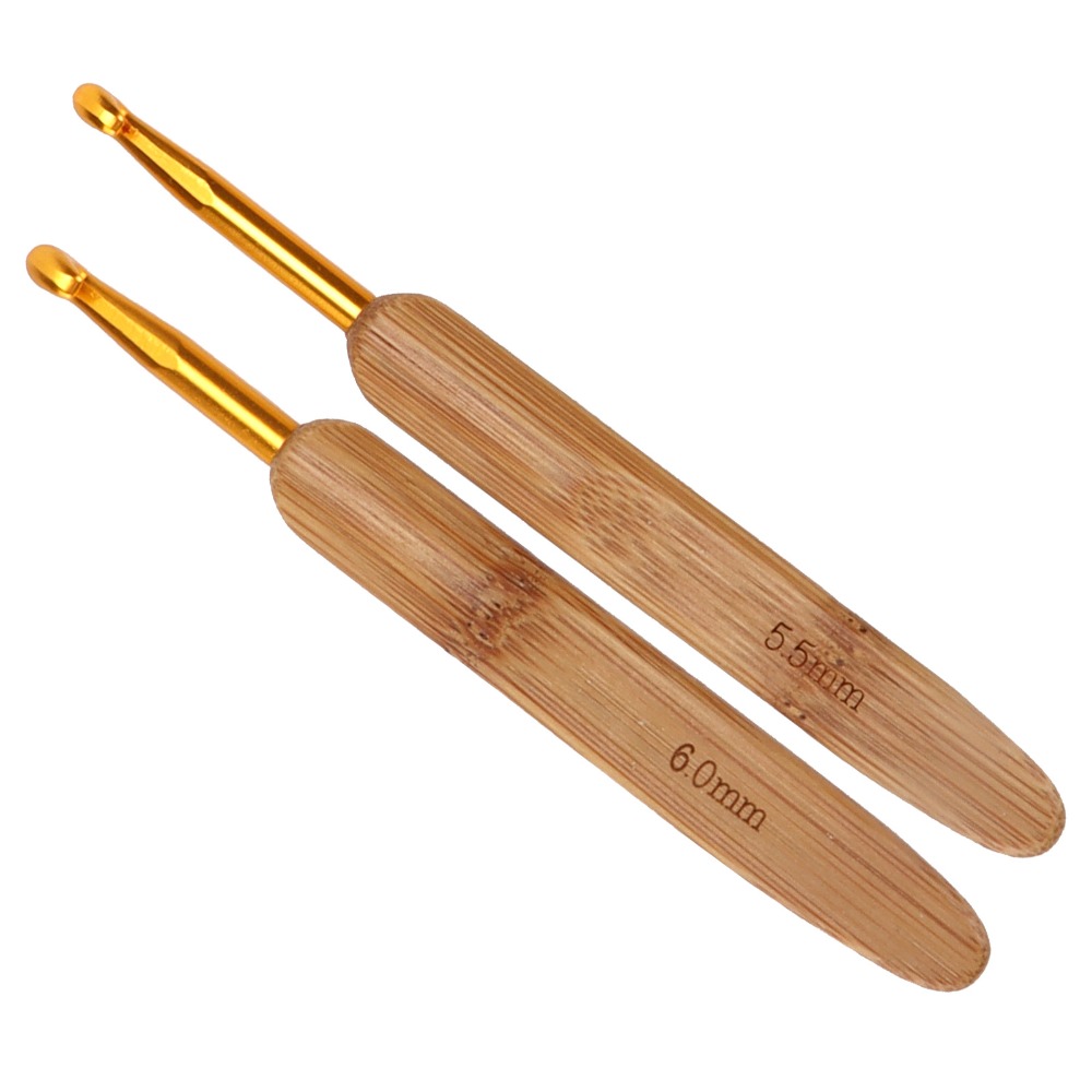 Conjunto de 8 agulhas de croch - Wooden Crochet Hooks Ergonomic Handle avaliação e preço