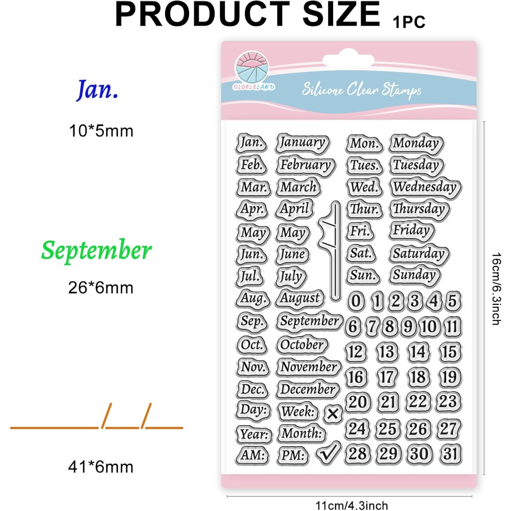 Calendário selo claro para scr - Clear Silicone Stamps For Card Making avaliação e preço