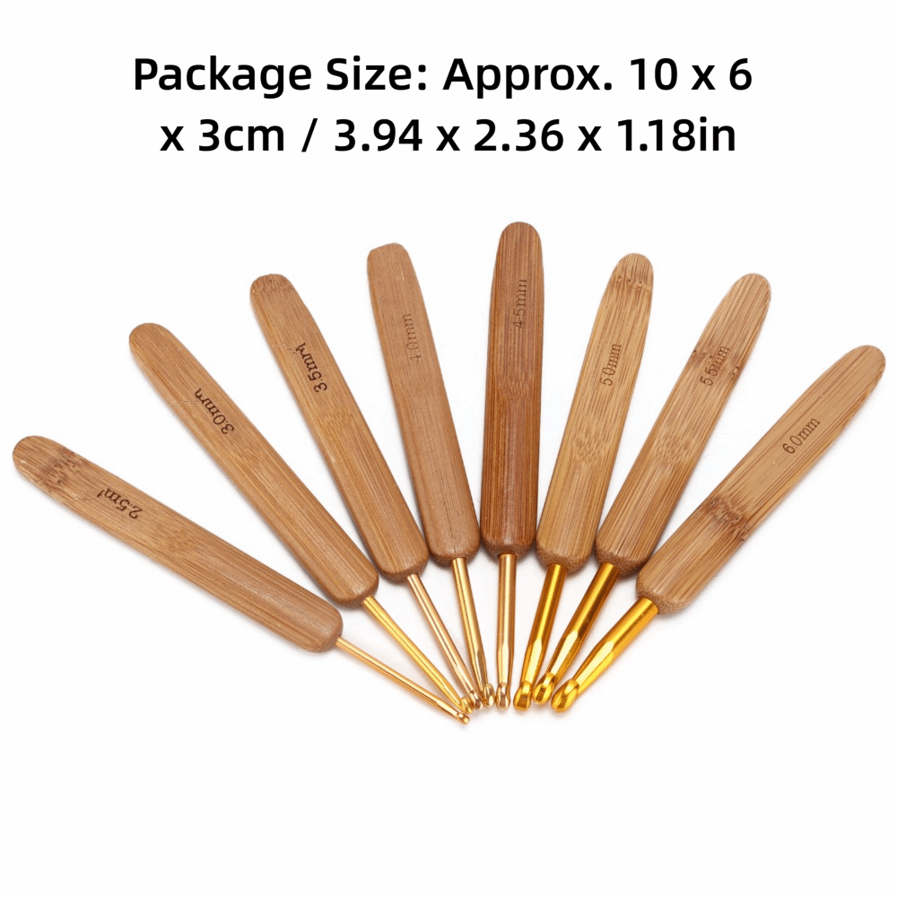 Conjunto de 8 agulhas de croch - Wooden Crochet Hooks Ergonomic Handle avaliação e preço