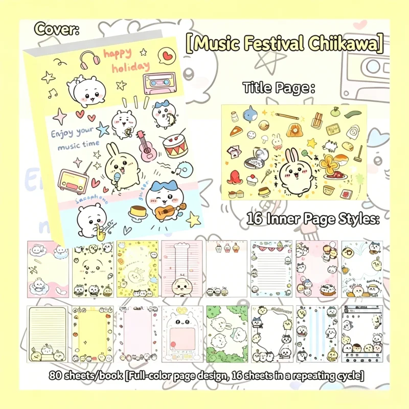 Caderno Fofo Chiikawa, 80 Folh - Scrapbooking avaliação e preço