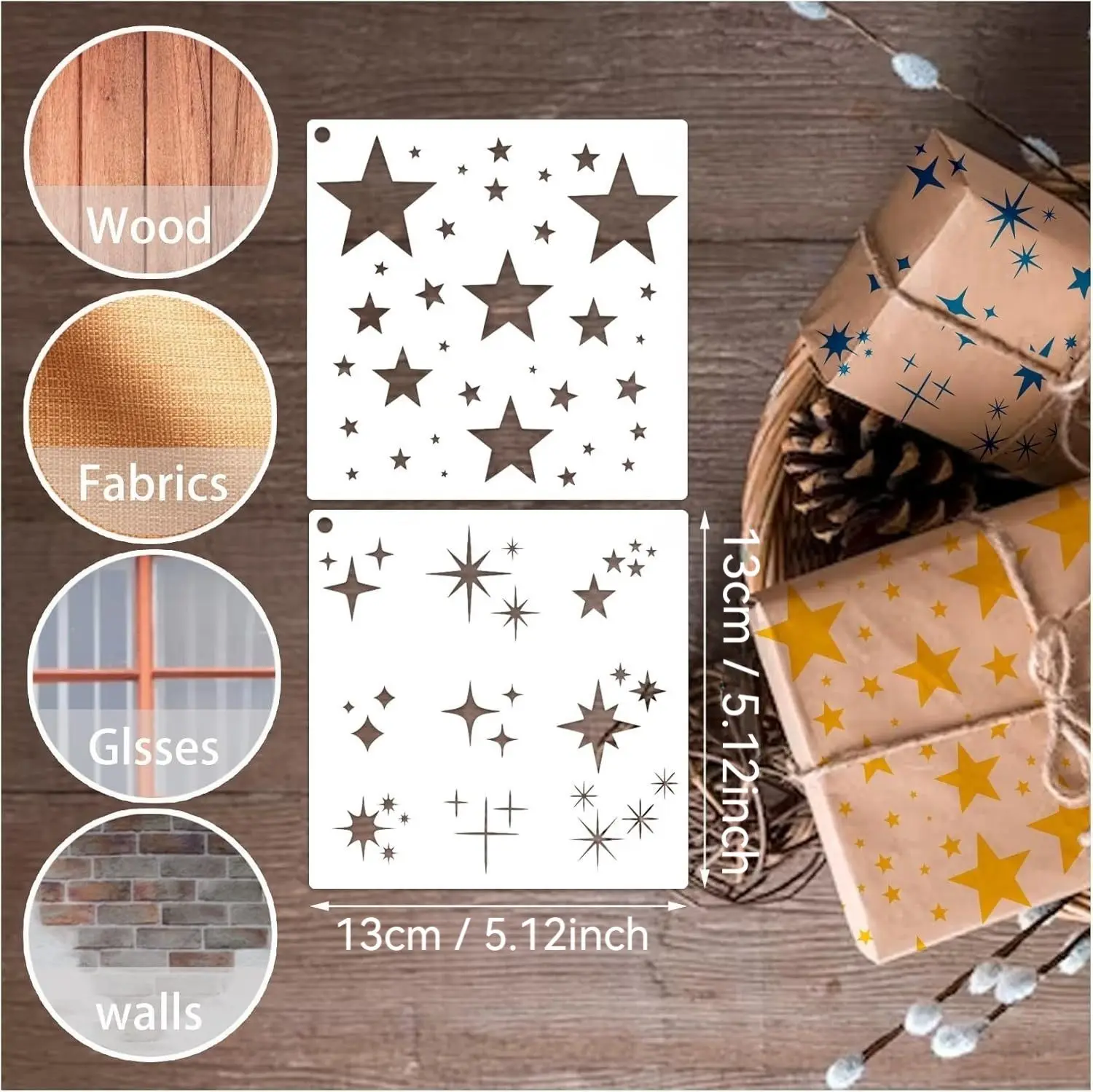 1-5 Sacos de Estêncil de Estre - Scrapbooking avaliação e preço