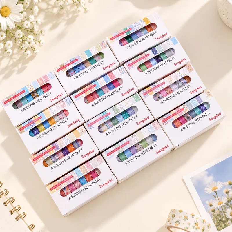 10 rolos de fita washi floral  - Scrapbooking avaliação e preço