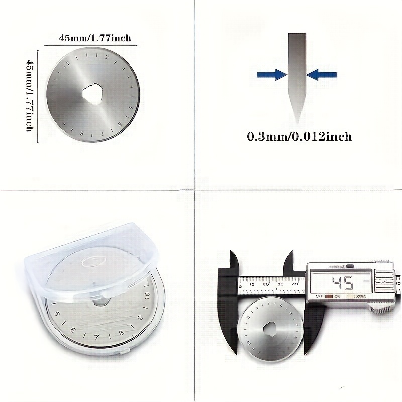 5PCS 45MM Cortador Rotativo Mu - Rotary Cutter For Fabric 45Mm avaliação e preço