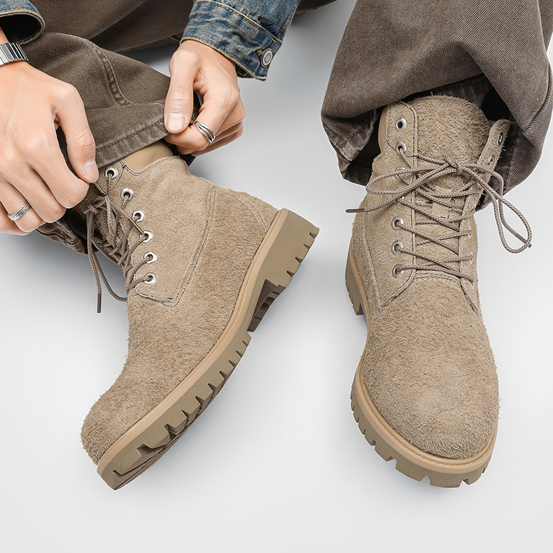 botas de couro camurça masculi - Craft Tools avaliação e preço
