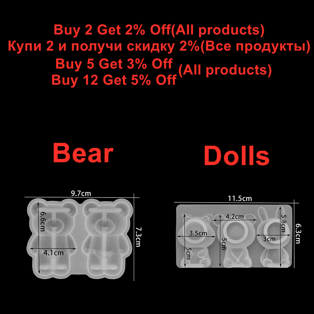 3d desenhos animados animal bo - Silicone Epoxy Resin Molds Set avaliação e preço