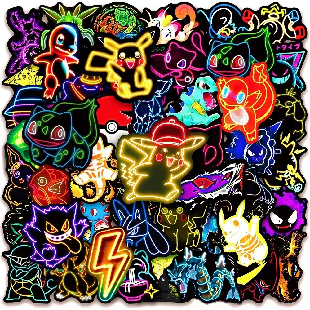 100 Adesivos Neon Pokémon à Pr - Scrapbooking avaliação e preço