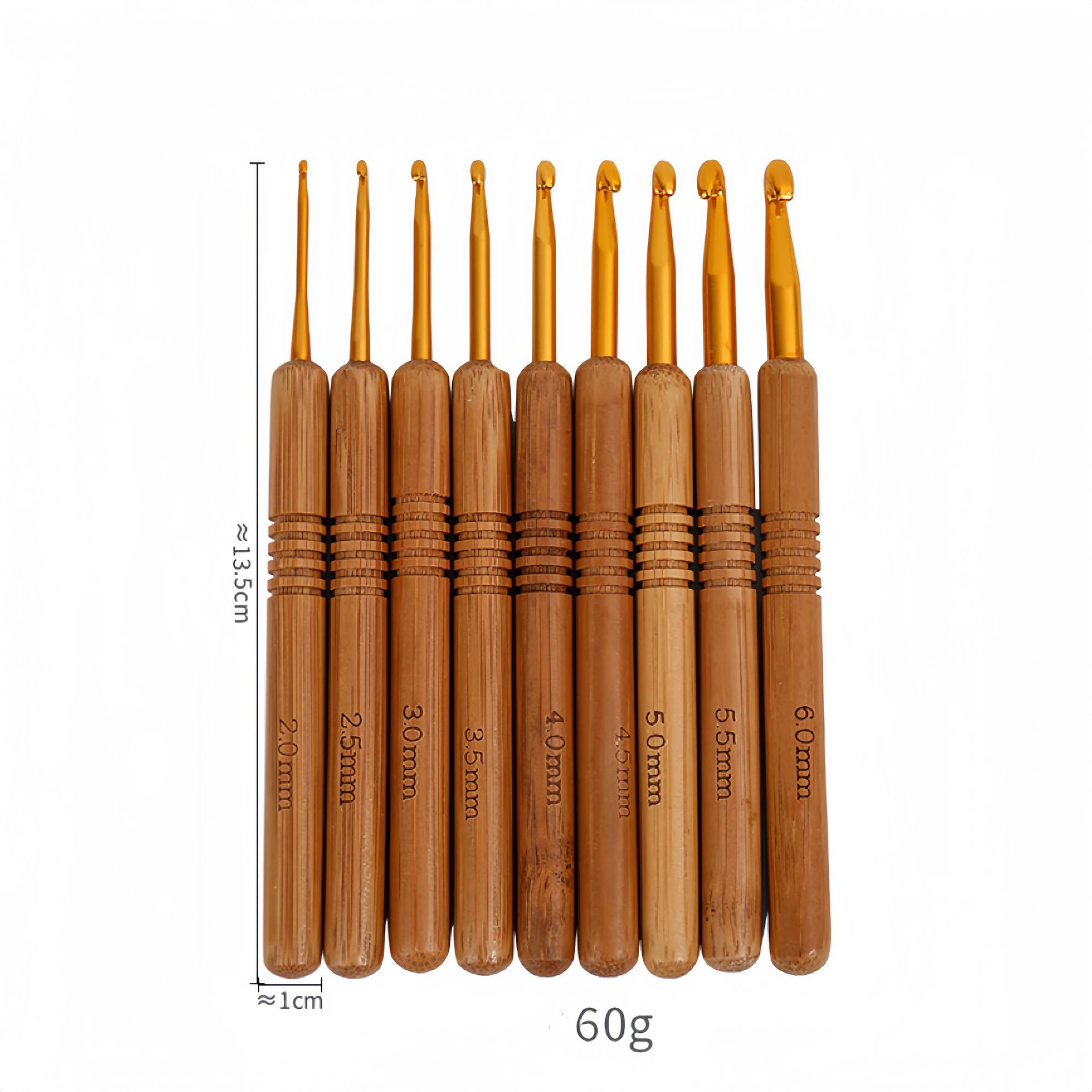 1 unidade de agulhas de crochê - Wooden Crochet Hooks Ergonomic Handle avaliação e preço